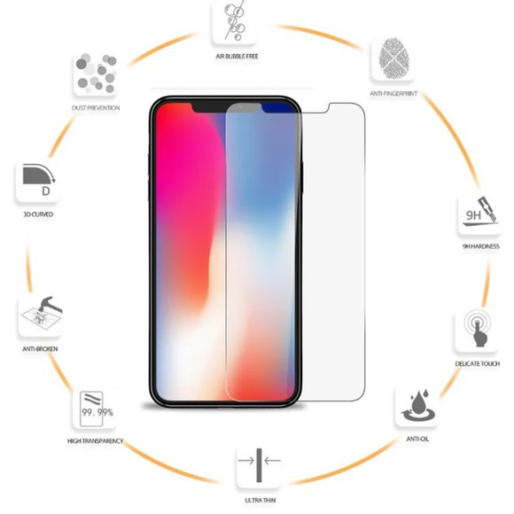 Free 2 Screen Protector With Black  Marble Ring Cover - Picture 4 of 6